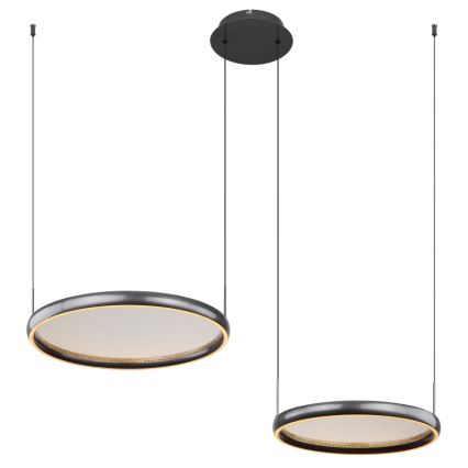 Globo - LED Żyrandol ściemnialny na lince LED/50W/230V 2700-6000K czarny + zdalne sterowanie