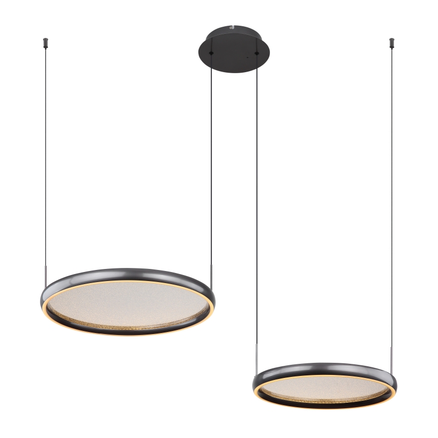 Globo - LED Żyrandol ściemnialny na lince LED/50W/230V 2700-6000K czarny + zdalne sterowanie