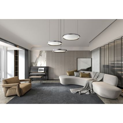 Globo - LED Żyrandol ściemnialny na lince LED/55W/230V 2700-6000K czarny + zdalne sterowanie