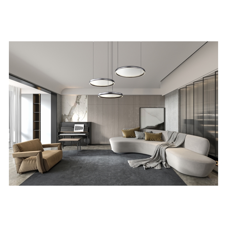 Globo - LED Żyrandol ściemnialny na lince LED/55W/230V 2700-6000K czarny + zdalne sterowanie