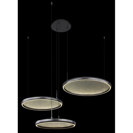 Globo - LED Żyrandol ściemnialny na lince LED/55W/230V 2700-6000K czarny + zdalne sterowanie