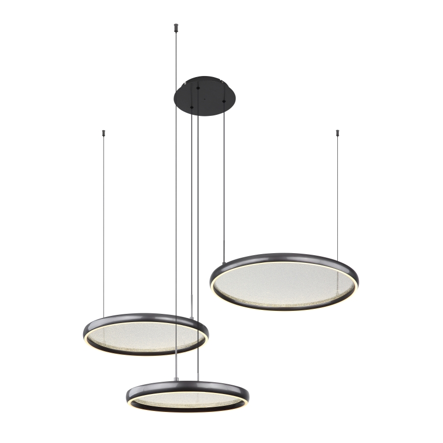 Globo - LED Żyrandol ściemnialny na lince LED/55W/230V 2700-6000K czarny + zdalne sterowanie
