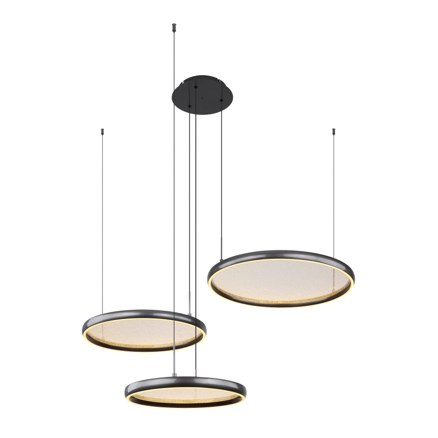 Globo - LED Żyrandol ściemnialny na lince LED/55W/230V 2700-6000K czarny + zdalne sterowanie