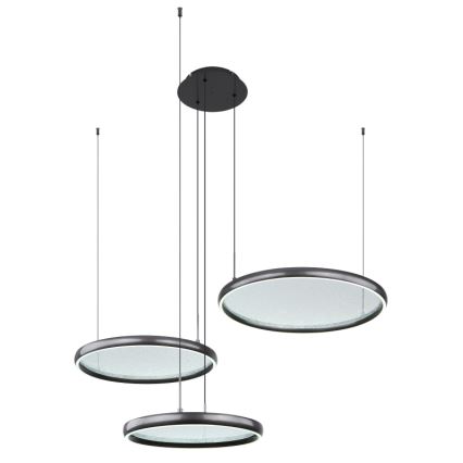 Globo - LED Żyrandol ściemnialny na lince LED/55W/230V 2700-6000K czarny + zdalne sterowanie