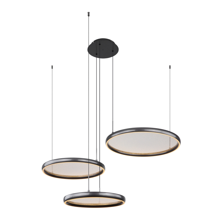 Globo - LED Żyrandol ściemnialny na lince LED/55W/230V 2700-6000K czarny + zdalne sterowanie