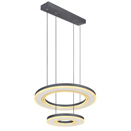 Globo - LED Żyrandol ściemnialny na lince LED/50W/230V 2700-6000K śr. 50 cm czarny + zdalne sterowanie
