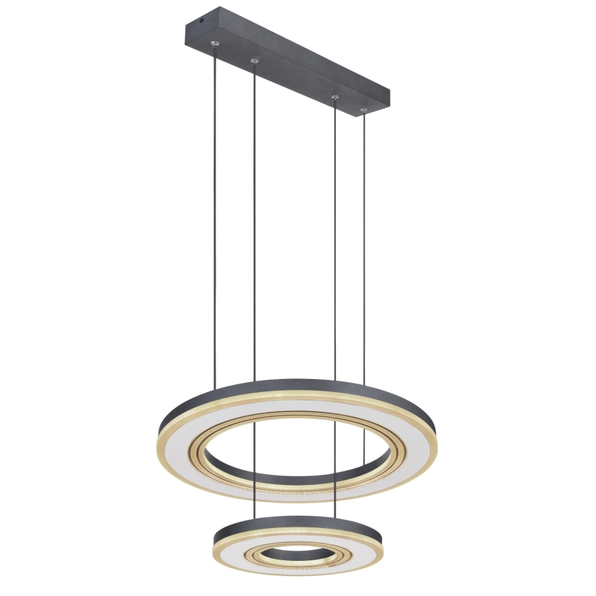 Globo - LED Żyrandol ściemnialny na lince LED/50W/230V 2700-6000K śr. 50 cm czarny + zdalne sterowanie