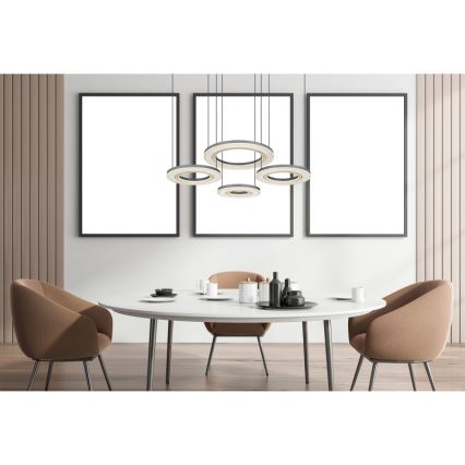 Globo - LED Żyrandol ściemnialny na lince LED/80W/230V 2700-6000K czarny + zdalne sterowanie