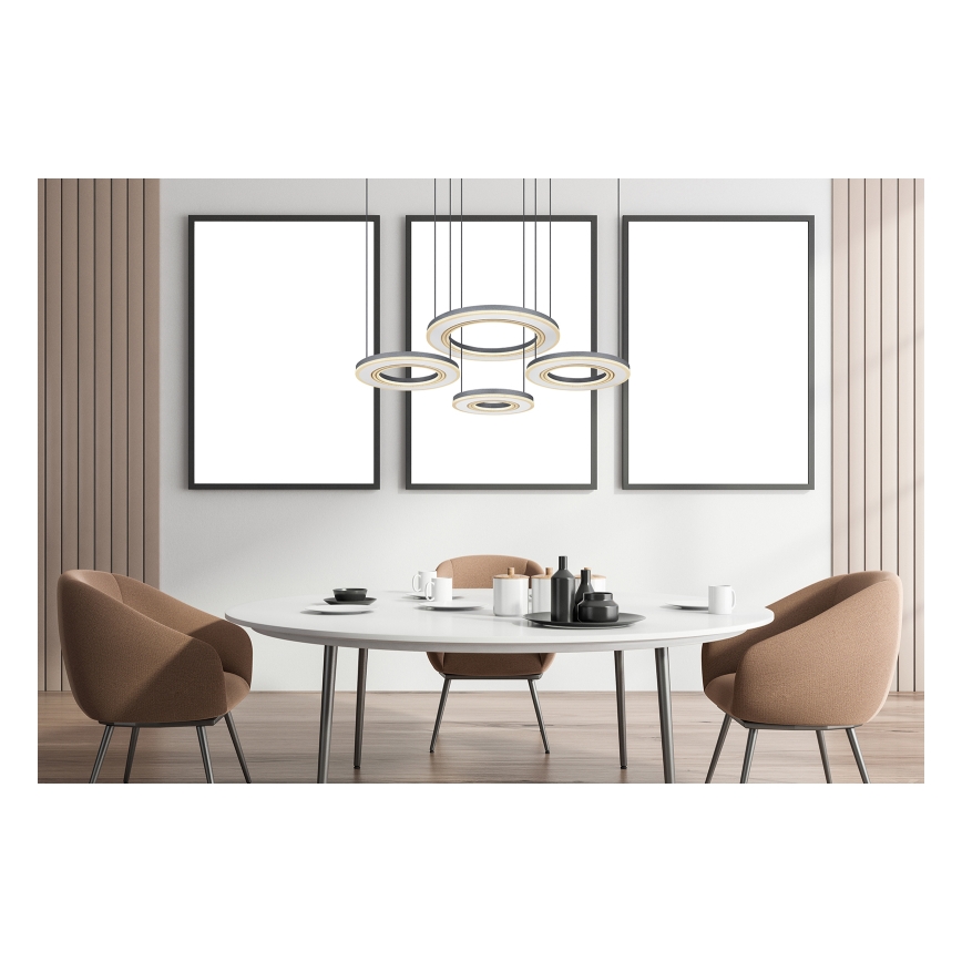 Globo - LED Żyrandol ściemnialny na lince LED/80W/230V 2700-6000K czarny + zdalne sterowanie