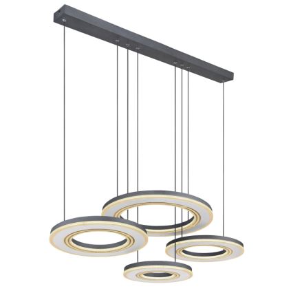 Globo - LED Żyrandol ściemnialny na lince LED/80W/230V 2700-6000K czarny + zdalne sterowanie