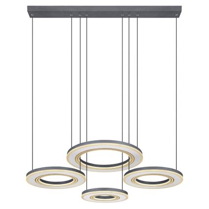 Globo - LED Żyrandol ściemnialny na lince LED/80W/230V 2700-6000K czarny + zdalne sterowanie