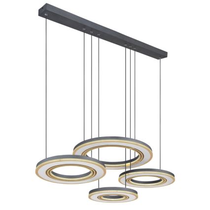 Globo - LED Żyrandol ściemnialny na lince LED/80W/230V 2700-6000K czarny + zdalne sterowanie