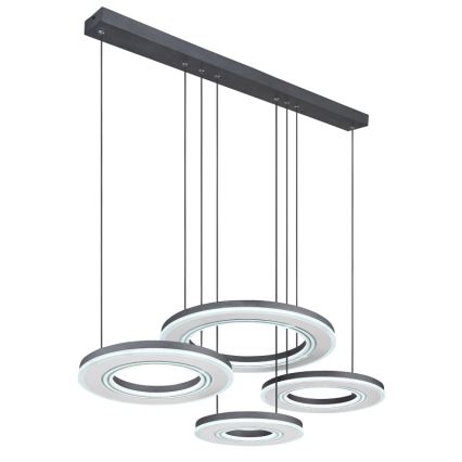 Globo - LED Żyrandol ściemnialny na lince LED/80W/230V 2700-6000K czarny + zdalne sterowanie