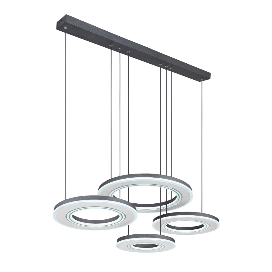 Globo - LED Żyrandol ściemnialny na lince LED/80W/230V 2700-6000K czarny + zdalne sterowanie