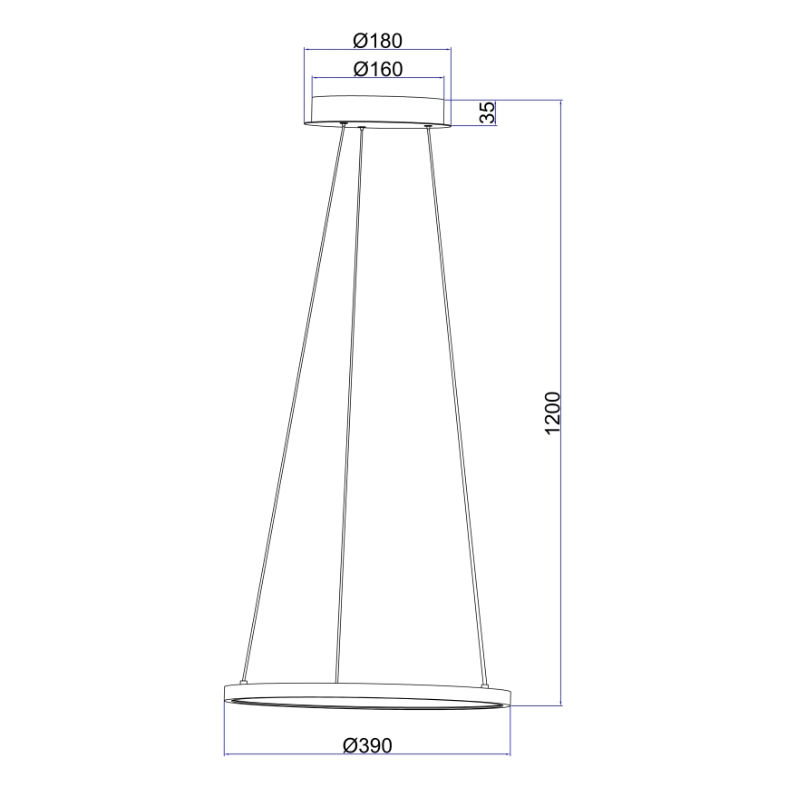 Globo - LED Żyrandol na lince LED/19W/230V