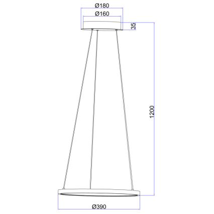 Globo - LED Żyrandol na lince LED/19W/230V