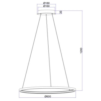 Globo - LED Żyrandol na lince LED/29W/230V