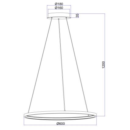 Globo - LED Żyrandol na lince LED/29W/230V