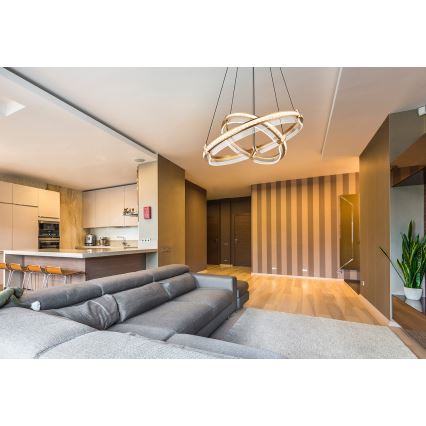 Globo - LED Ściemnialny kryształowy żyrandol na lince LED/78W/230V 2700K-6000K + zdalne sterowanie
