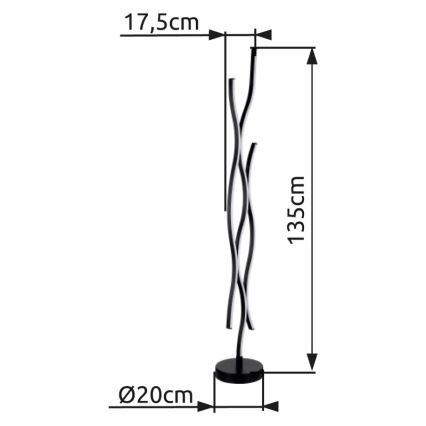 Globo - LED Lampa podłogowa LED/28W/230V 3000K czarna