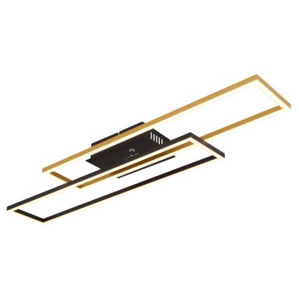 Globo - LED Plafon LED/30W/230V 3000K 60x80 cm czarny/złoty