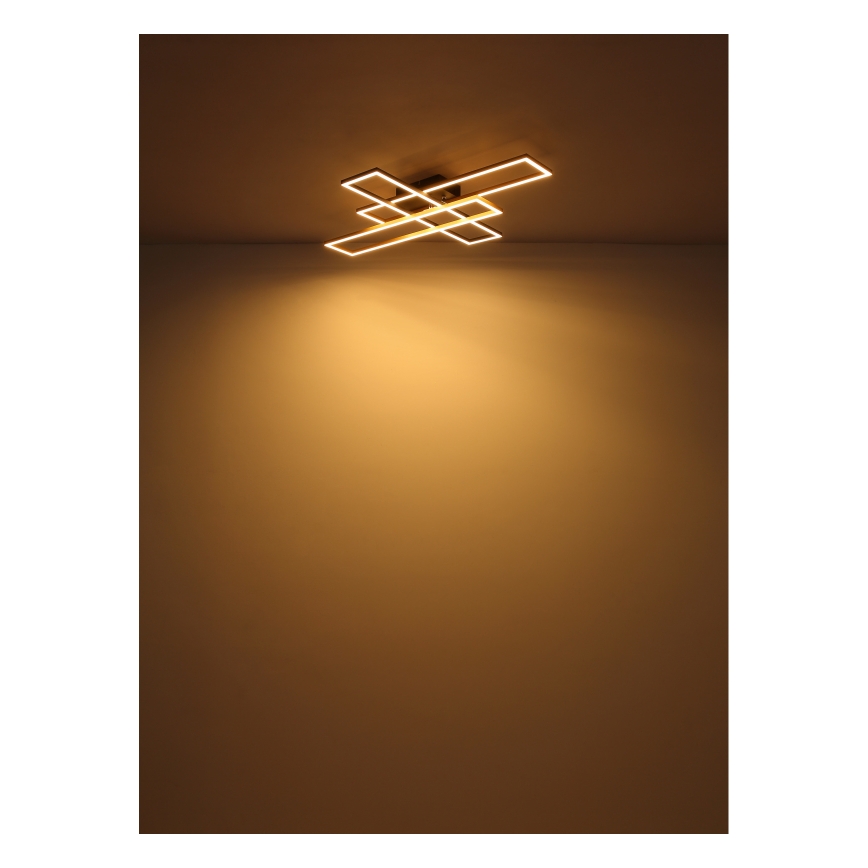 Globo - LED Plafon LED/30W/230V 3000K 60x80 cm czarny/złoty