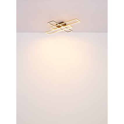 Globo - LED Plafon LED/30W/230V 3000K 60x80 cm czarny/złoty