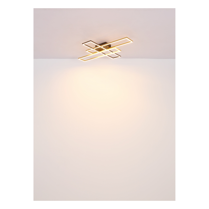 Globo - LED Plafon LED/30W/230V 3000K 60x80 cm czarny/złoty
