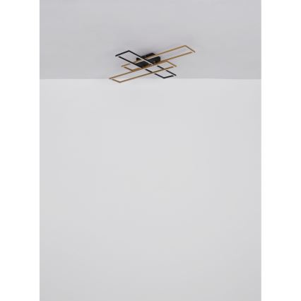 Globo - LED Plafon LED/30W/230V 3000K 60x80 cm czarny/złoty