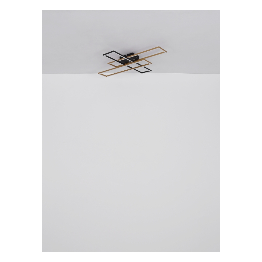 Globo - LED Plafon LED/30W/230V 3000K 60x80 cm czarny/złoty