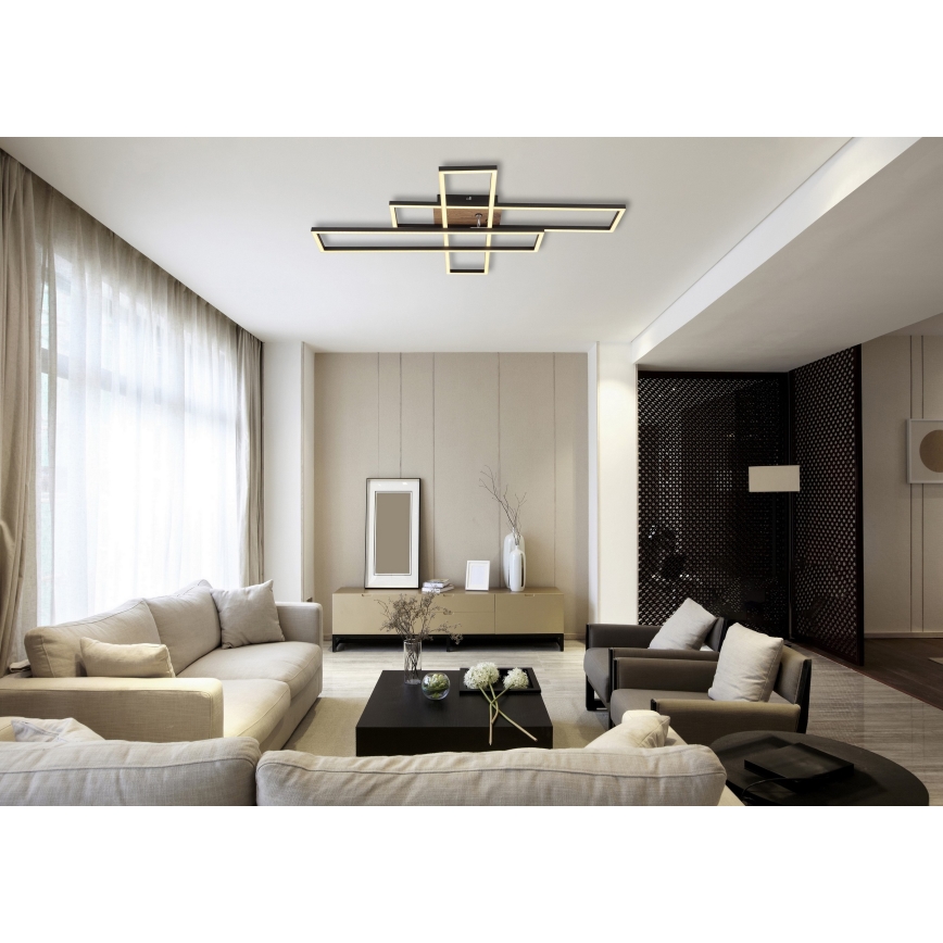 Globo - LED Plafon LED/40W/230V 3000K 60x80 cm czarny