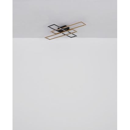 Globo - LED Plafon LED/40W/230V 3000K 60x80 cm czarny/zl.