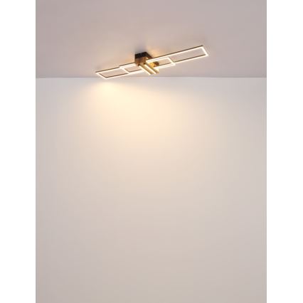 Globo - LED Plafon LED/40W/230V 3000K 25x100 cm czarny