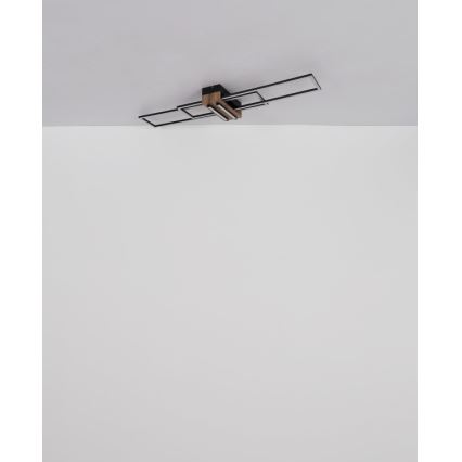 Globo - LED Plafon LED/40W/230V 3000K 25x100 cm czarny