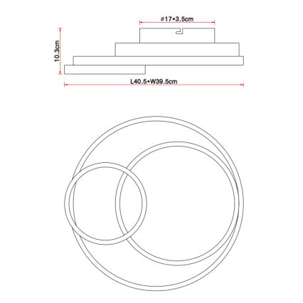 Globo - LED Plafon LED/36W/230V