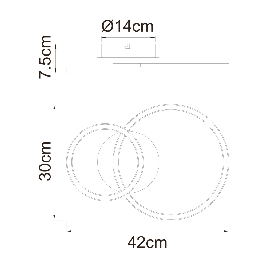Globo - LED Żyrandol natynkowy LED/18W/230V