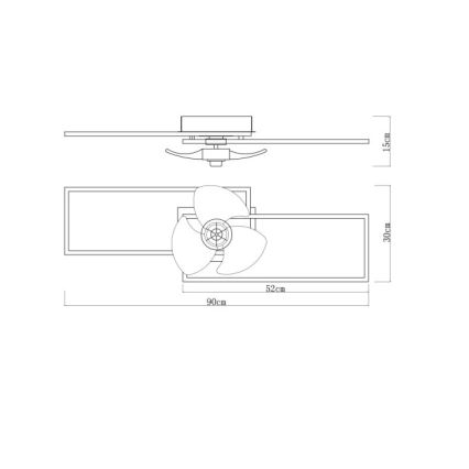 Globo - ściemnialna oprawa sufitowa LED z wentylatorem LED/38W/230V 3000-6500K + zdalne sterowanie