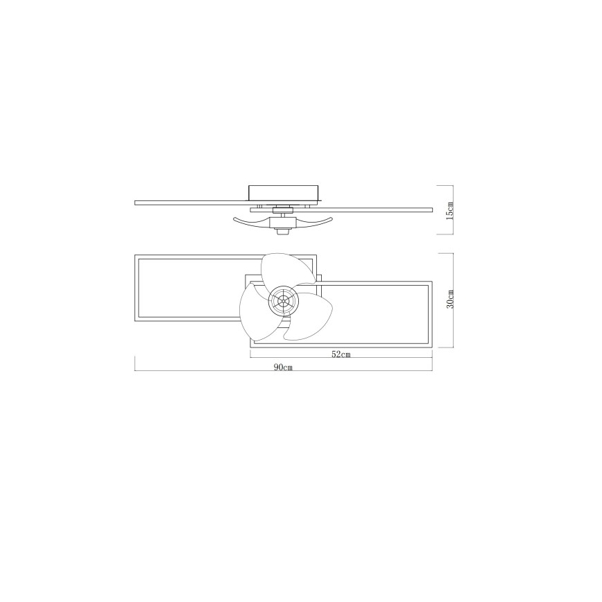 Globo - ściemnialna oprawa sufitowa LED z wentylatorem LED/38W/230V 3000-6500K + zdalne sterowanie