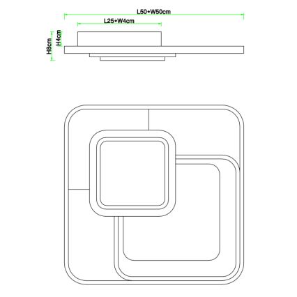 Globo - LED Plafon LED/48W/230V