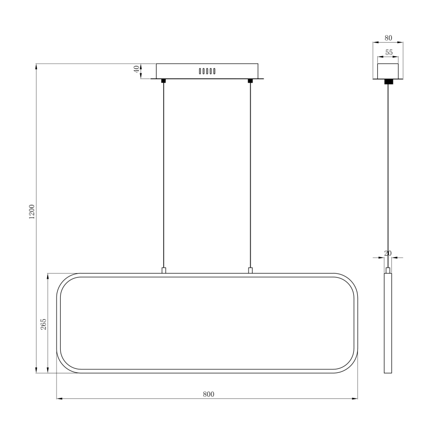 Globo - LED Żyrandol na lince LED/24W/230V