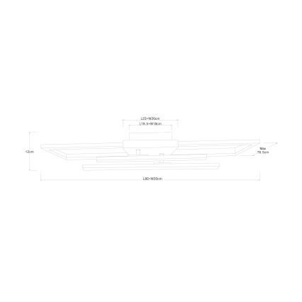 Globo - Lampa sufitowa LED/24W/230V 3000K 20x80 cm