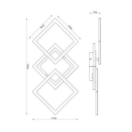 Globo - LED Żyrandol natynkowy LED/30W/230V