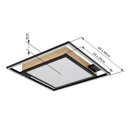 Globo - LED Plafon ściemnialny LED/40W/230V 2700-6500K + zdalne sterowanie
