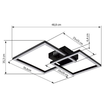 Globo - LED Plafon LED/20W/230V 3000K