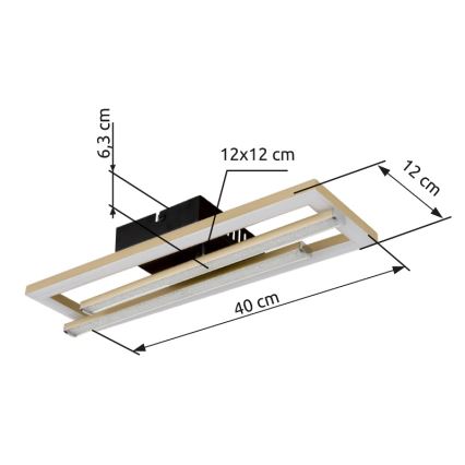 Globo - LED Plafon LED/24W/230V 4000K złoty