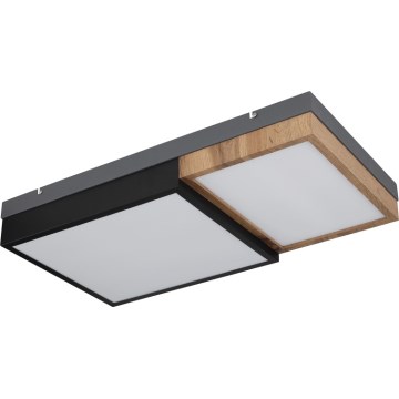 Globo 67286-30 - Lampa sufitowa LED GUNDI LED/30W/230V 35x65 cm brązowo-czarna