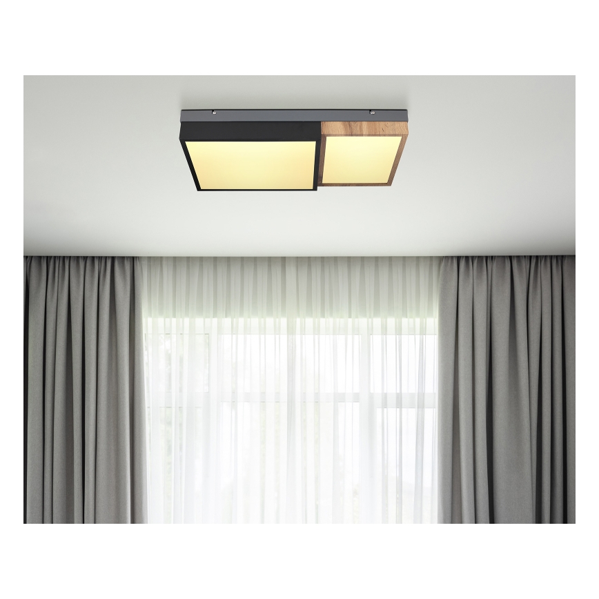 Globo 67286-30 - Lampa sufitowa LED GUNDI LED/30W/230V 35x65 cm brązowo-czarna