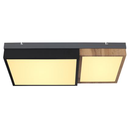 Globo 67286-30 - Lampa sufitowa LED GUNDI LED/30W/230V 35x65 cm brązowo-czarna