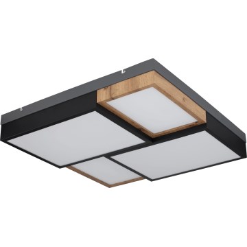 Globo 67286-50 - Plafon sufitowy LED GUNDI LED/50W/230V 60x60 cm brązowy/czarny