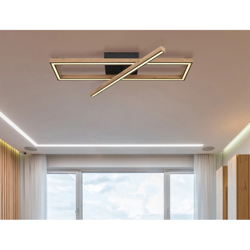 Globo 67287D1 - Lampa sufitowa LED MANDERA LED/36W/230V 20x80 cm brązowa